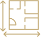 Floor plan layout of hospice suite accommodations at Harmony House Healthcare Center, showing individual rooms and common areas.
