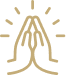 Silhouette of a seated person in a meditative pose with a glowing aura around their head, representing spirituality and inner peace.